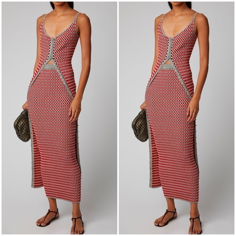 Paco Rabanne Button-Detailed Cotton-Jacquard Midi Skirt